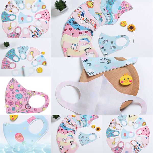 

face cartoon printed three-dimensional dustproof facial kids cover masks anti-dust breathable and comfortable mask r75h
