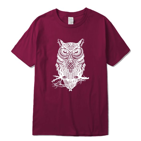 

sport men's tshirt new fashion summer short sleeve cotton casual short sleeve o-neck loose owl printed for men tees