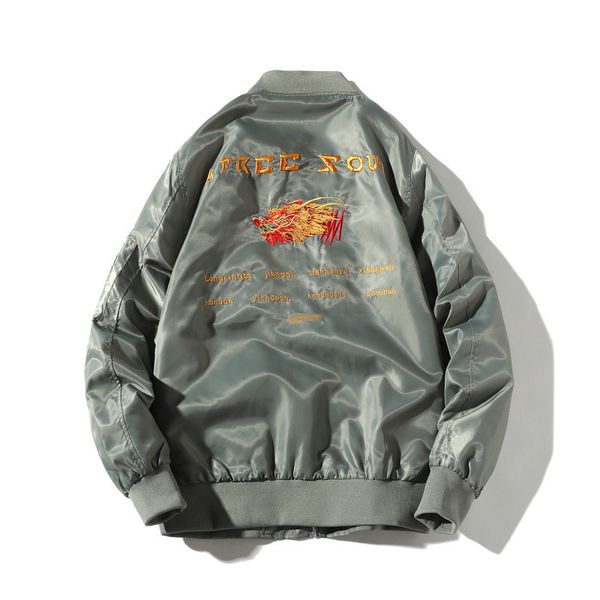 

2021 new jaqueta bordado dos homens drago homem japons streetwear outono juventude moda nova chamarras para clnk, Black;brown