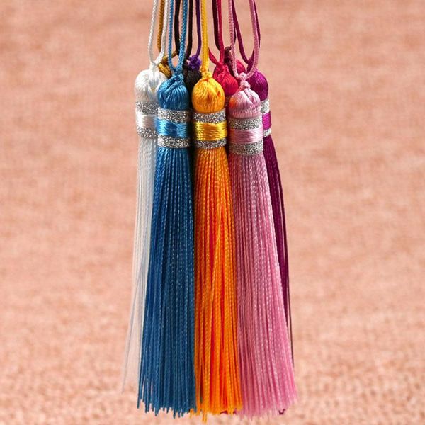 Atacado 12 pcs Lot Tassel Pingente de Seda Franja Bangs DIY Tassel Trim Borlas Decorativas Para Cortinas Decoração de Casa Acessórios H JllqxP