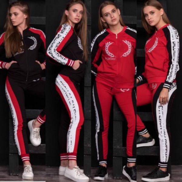 

2020 women tracksuits womens babalcga letter casual sports suits cardigans + pants girls sports fitness set wheat ears print two-piece suits, Gray
