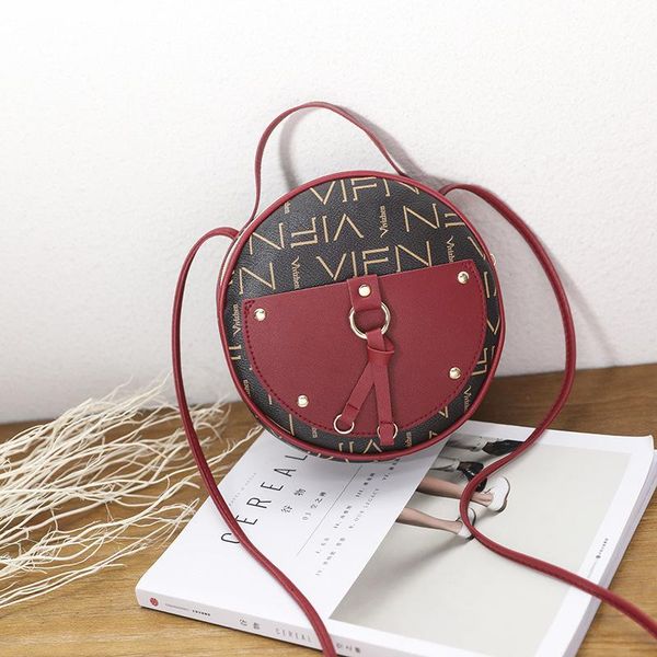 

new women's fashion printed small round bag retro shoulder/crossbody bag