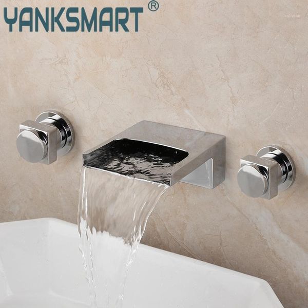 

bathroom 3 pcs wall mounted bathtub faucet chrome mixer tap bathtub basin sink taps robinet baignoire vanity faucets1