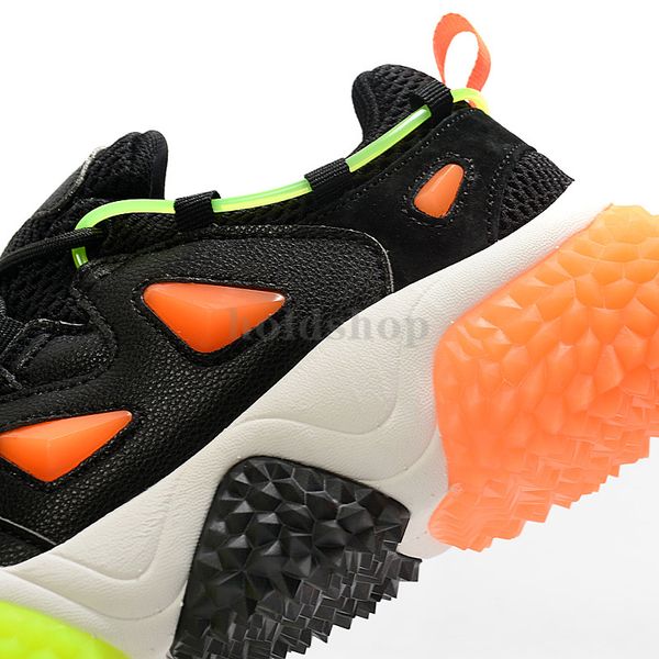 

us 8.5 eur 42 treeperi durian chunky v2 running shoes black volt orange men women sports sneakers