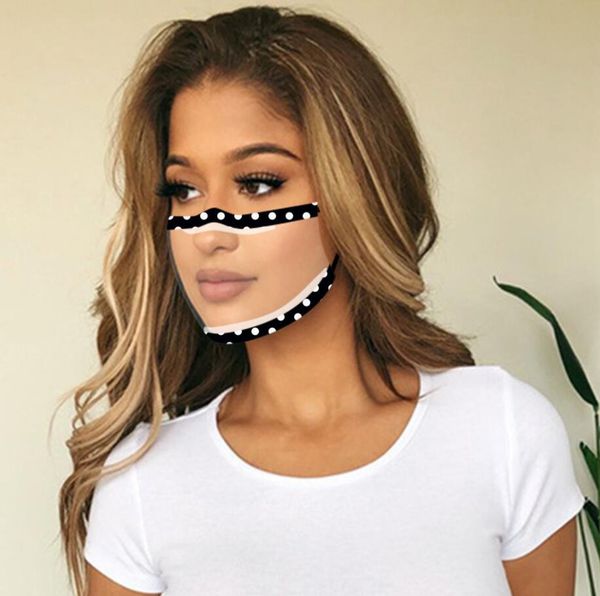 

new styles pet lip mask anti-fog transparent masks plaid star cotton mask deaf mute designer masks soft anti dust mouth cover 5 colors