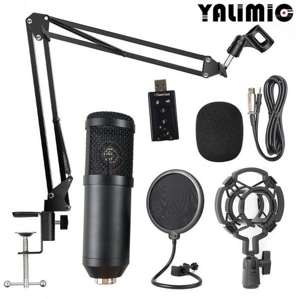 

bm-800 professional computer wired microphone set usb sound card nb-35 anti-spray singing recording for computer karaoke ktv1