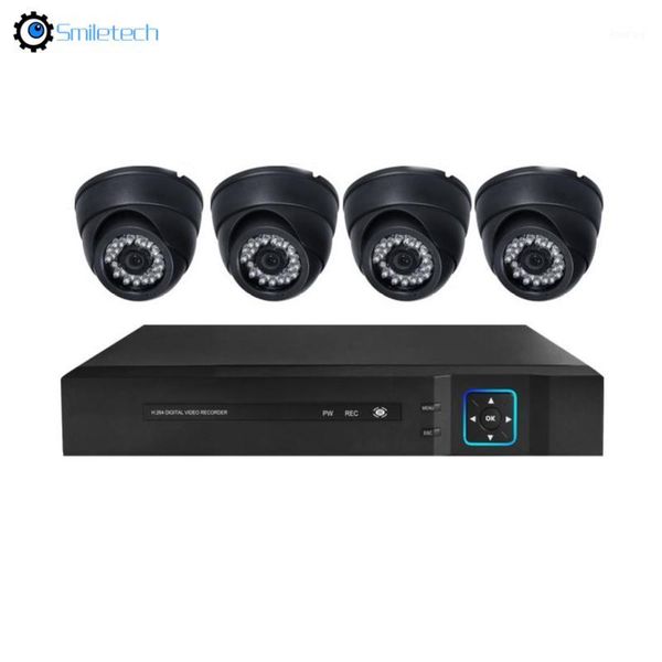 

indoor 4ch coaxial hd 1080p ir 4 in 1 ahd dome camera kit home security surveillance video ahd camera system1