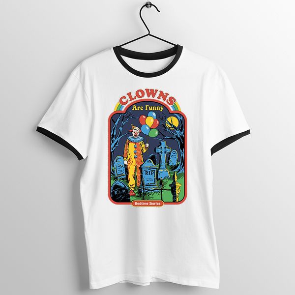 

black trim t shirt horror cult dark humor dry humor graveyard clowns are funny printed tee sport hooded sweatshirt hoodie