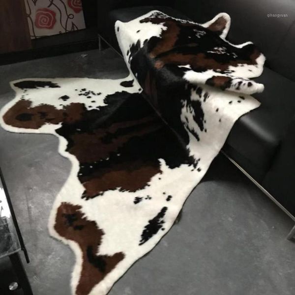 

cow style carpets soft faux skin fur area rugs for living room bedroom home decor imitation leather fashion area rugs1