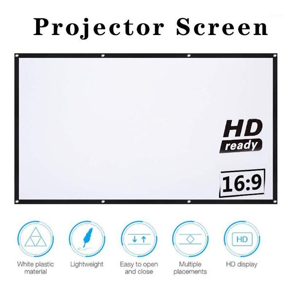 

projection screens 16:9 full hd projector screen home cinema 60 / 72 84 100 120 150" thuis outdoor ktv kantoor draagbare scherm1