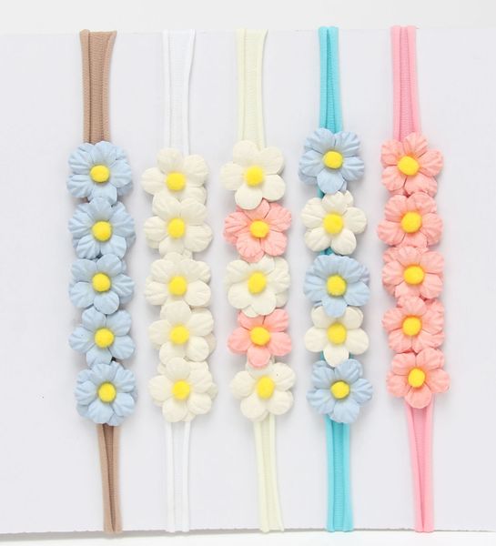 

bands headbands baby elastic 3d perfect infant kids fabric flowers boutique hair bows hairdress children's