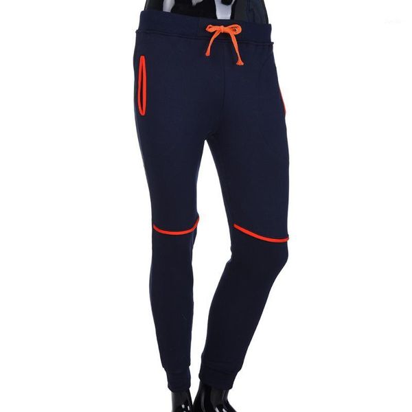 

joggers men trousers causal sport pants men splicing pantalon homme sweatpants d911011, Black