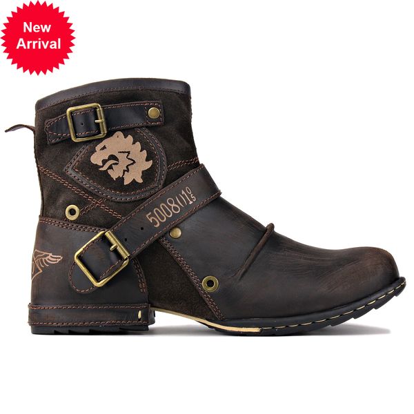 

2021 мужчины из натуральной кожи высококачественные лодыжки cowboy chukka stipper-up boots q563, Black