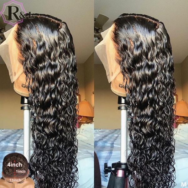 

lace wigs rulinda curly t-part front human hair pre plucked brazilian remy 180% density middle part, Black;brown