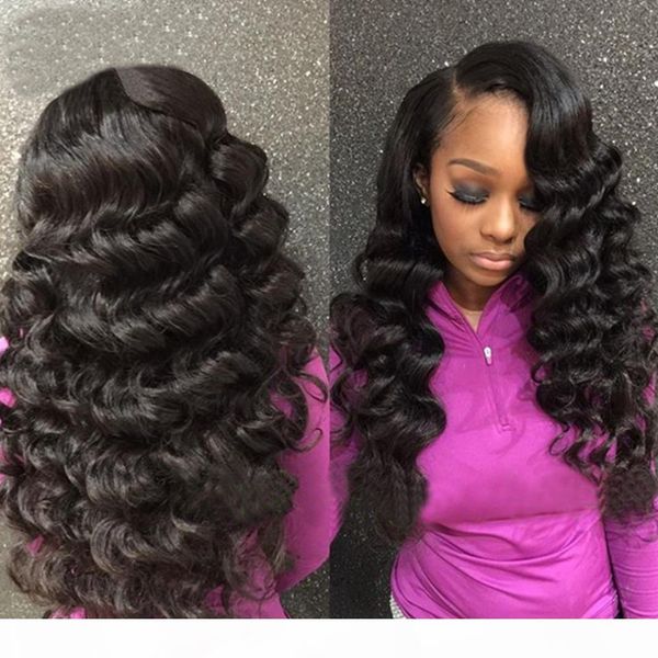 

loose wave hair extension 100% virgin brazilian hair weave weft big curly unprocessed remy human hair bundles 3pcs lot natural color dyeable, Black