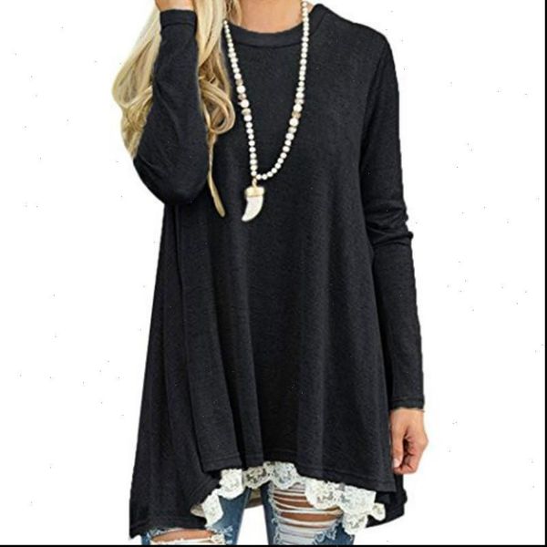 

femme autumn blouse casual women blouses loose shirts winter 2021 basic lace shirt track jumper tunic long blusas gv184, White