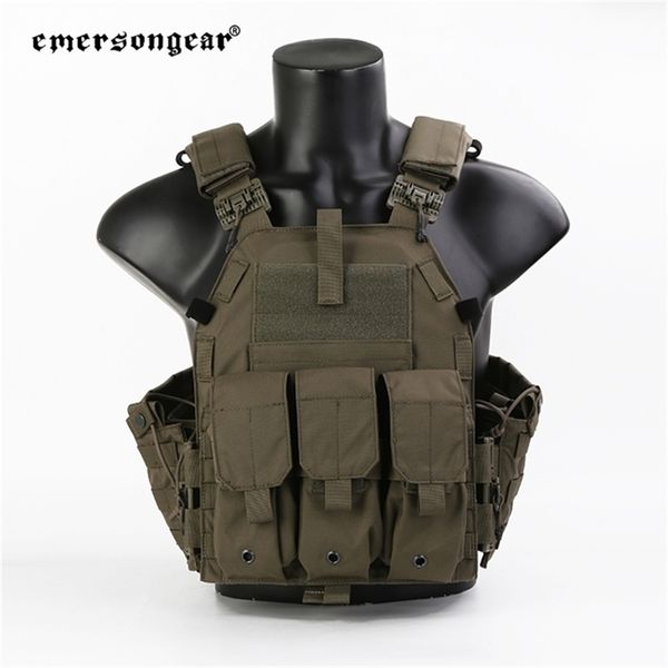 Emersongoar Release Rápido 094K Placa Carrier Mag Bolle Molle Sistema Vest Para Airsoft Tactical Hunting CS Game 201214