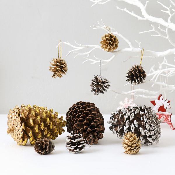 

декоративная ручная работа diy орнамент 10см большой высушенный pinecone творческих аксессуары подвеска