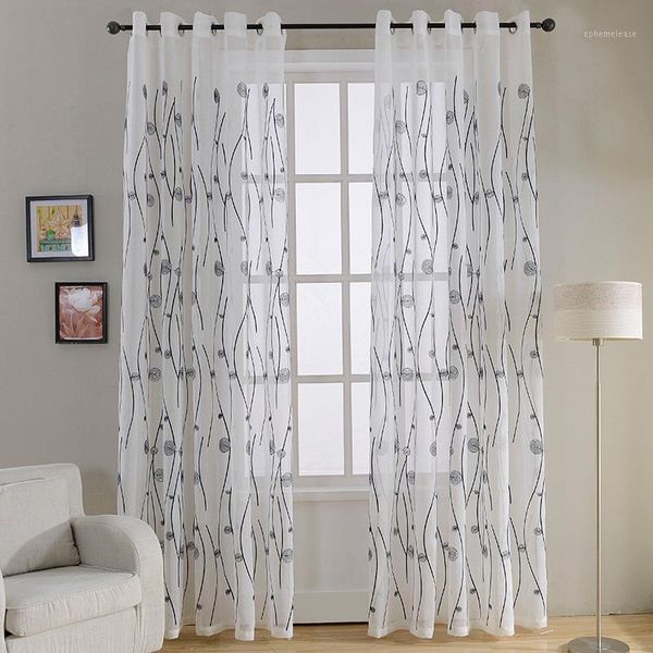 

inel elegant yarn bedroom curtains for kitchen natural embroidered sheer curtains for living room modern window treatments1