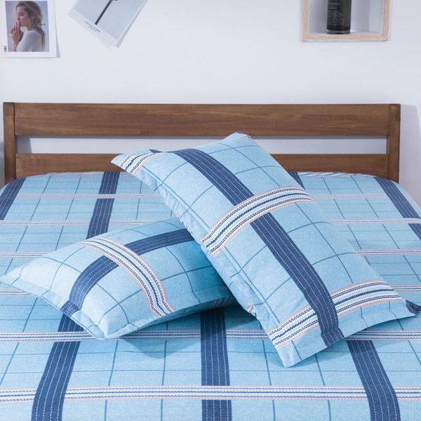 

pillow case modern geometric printed pillowcase 48 x 74cm blue stripe covers polyester leaf pattern only 2pcs (no filler)