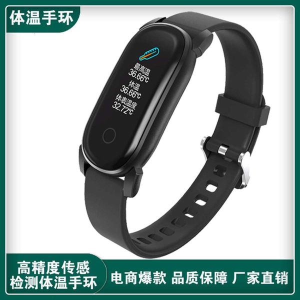 

new yd8 body temperature heart rate sphygmomanometer step health monitoring smart braceletbgt
