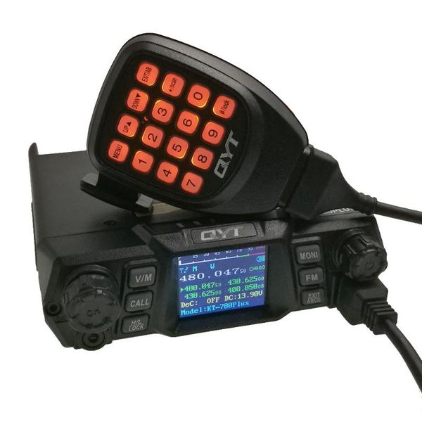 

qyt kt-780 plus walkie talkie uhf 400-480mhz 75w kt-780plus quad дисплей автомобиля станция mobile radio amateur radio communciator