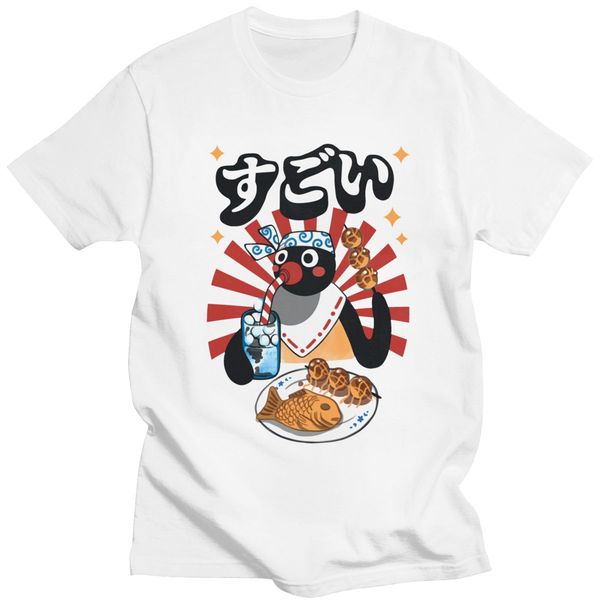 

trendy male japanese matsuri pingu men's short sleeved noot noot penguin leisure cartoon meme tee hooded sweatshirt hoodie men t shirt