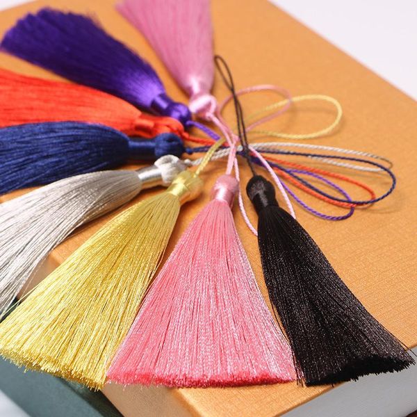 

10pcs vintage vertical silk key tassel diy keychain cellphone jewelry decorative bookmark tassels gift box craft tassels fringe h sqcplx