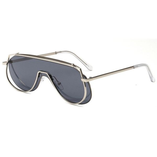 

new one pieces sunglasses women brand designer oversized square sun glasses for men metal eyeglasses festival, White;black