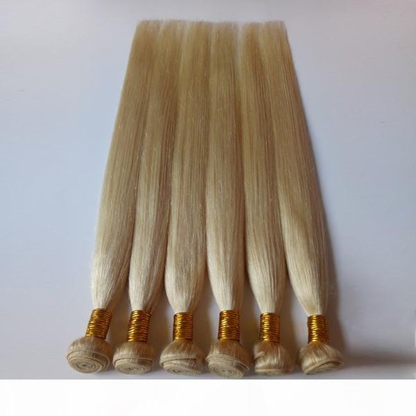 

#613 blonde straight indian virgin hair weft 8a platinum human hair weaves bundles 3pcs lot brazilian malaysian peruvian chineseindian hair, Black