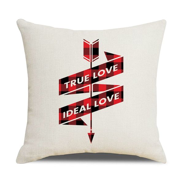 

valentines day pillow case plaid linen throw pillow cover printed decorative pillows cushion covers home car l decoration 86 p2