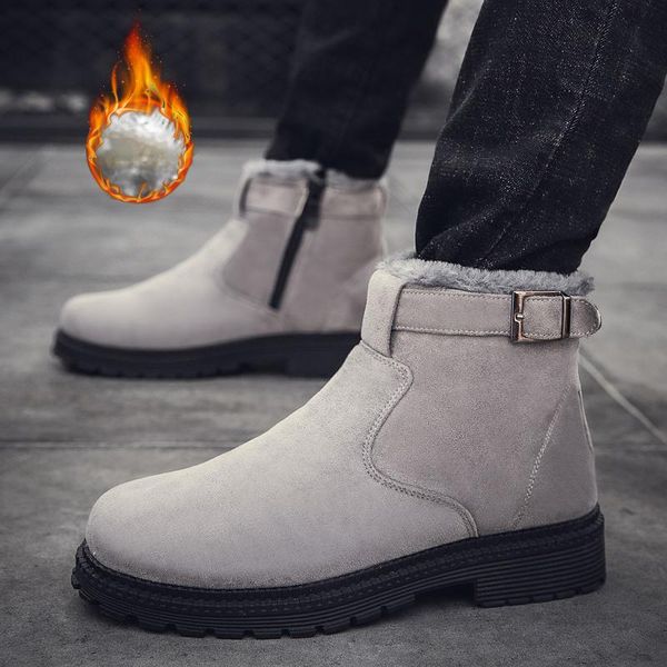 

2020 women boots non-slip waterproof winter slip-on ankle snow boots women platform winter shoes with thick fur thigh high, Black