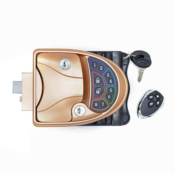

chenes golden color zinc alloy electronic entry caravan door lock smart remote control password three-in-one button rv lock1