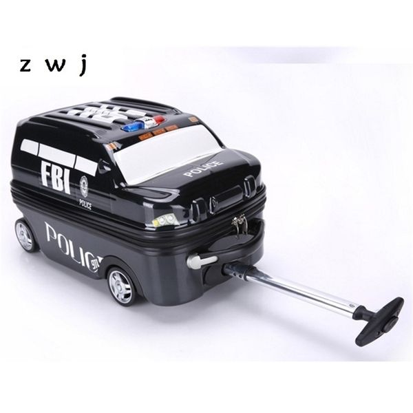 

18 inches children trolley travel luggage bag cartoon kids toys luggage seat suitcase lj201118