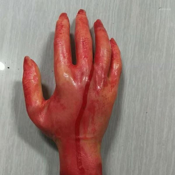 

halloween tricky toys horror blood hand severed finger broken prosthesis house decoration hand scary broken foot haunted q3k31