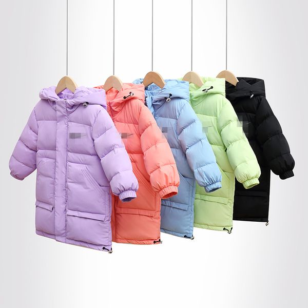 

down jacket 2020 winter new boys girls' wear medium and long children's thickened baby's light coat, Blue;gray