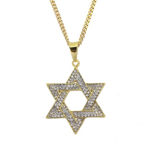 

men's hip hop jewelry star pendant with cuban chain women necklace n645, Silver