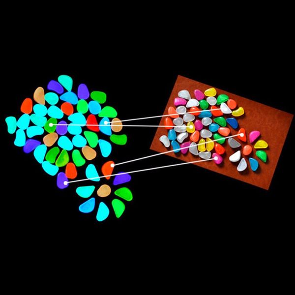 Künstliche leichte leuchtende Kieselsteine für Zuhause, Aquarium, Dekoration, Garten, Korridor, Dekorationen, 1000 Stück, kostenloser Versand