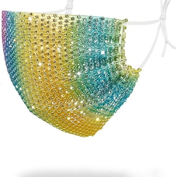 

shiny rhinestone mesh mask, crystal masquerade, girl's halloween party