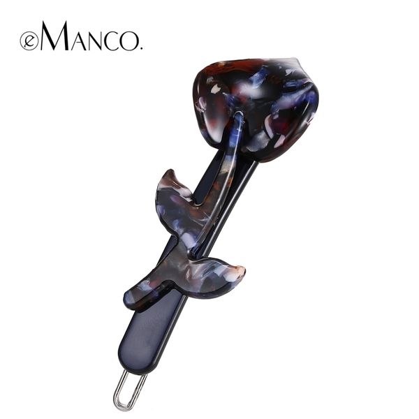 

emanco multicolor acetate flower headwear barrettes for girls acrylic plant hair clip clamp hairpin fashion sheet hair jewelry y200323, Slivery;golden