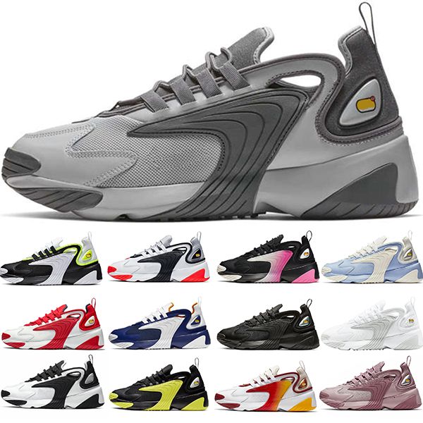

zoom 2k outdoor shoes mens womens trainers triple black white red yellow men women fashion sneakers sports size 36-45