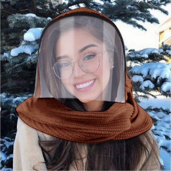 

autumn and winter hats and scarves anti-oil fume anti-virus detachable zipper face mask scarf scarf, Blue;gray