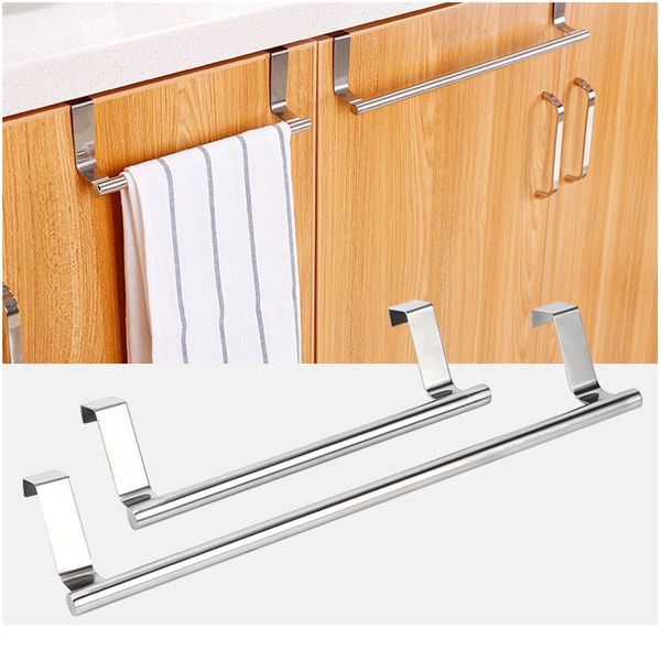 

2 size towel racks over kitchen cabinet door towel rack bar hanging holder bathroom shelf rack home organizer long w jllonp