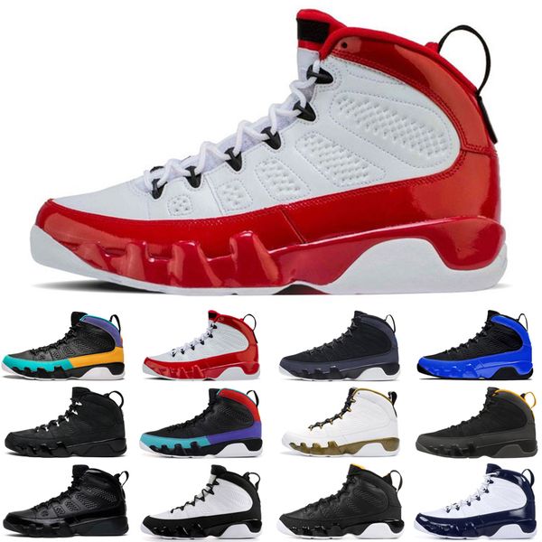 

hipping jumpman 9 9s men basketball shoes racer blue gym red dream it, do it statue mens trainers sports sneakers size 7-13