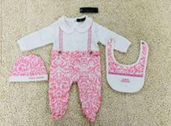

0-18m baby girl мальчик европейские печати комбинезона 3шт набор romper детские hat + комбинезон с длинным рукавом romper трико для новорожд, Blue