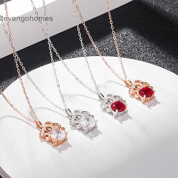 

inlaid new s925 silver necklace with diamond in year of the mouse