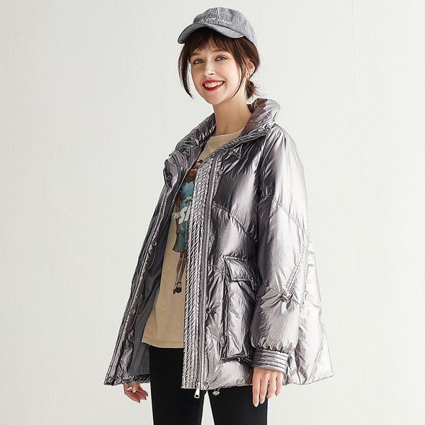 

90% white duck down jacket woman autumn winter coat female korean women coats warm parkas fashion 2020 mujeres abrigos pph16551, Black