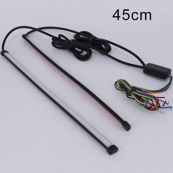 

2pcs/set 45cm switchback car led light strip drl brake flowing turn signal lamp1