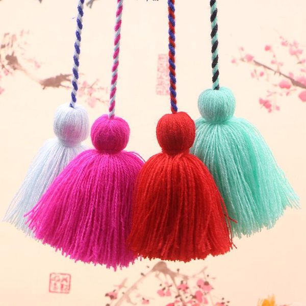 

4pcs charm fat tassel fringe pendant rope diy home textile curtain crafts accessories hanging tassels multicolor fringe trim h bbyadi