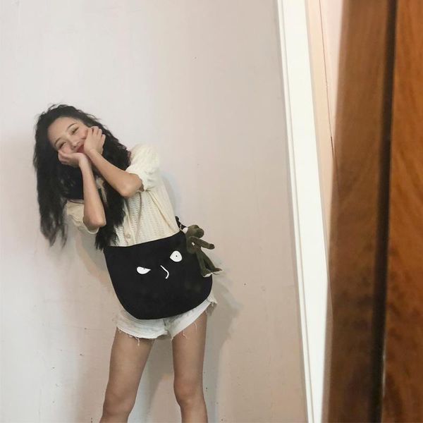 

дамы холщовый мешок новый стиль плеча crossbody регулируемый мешок